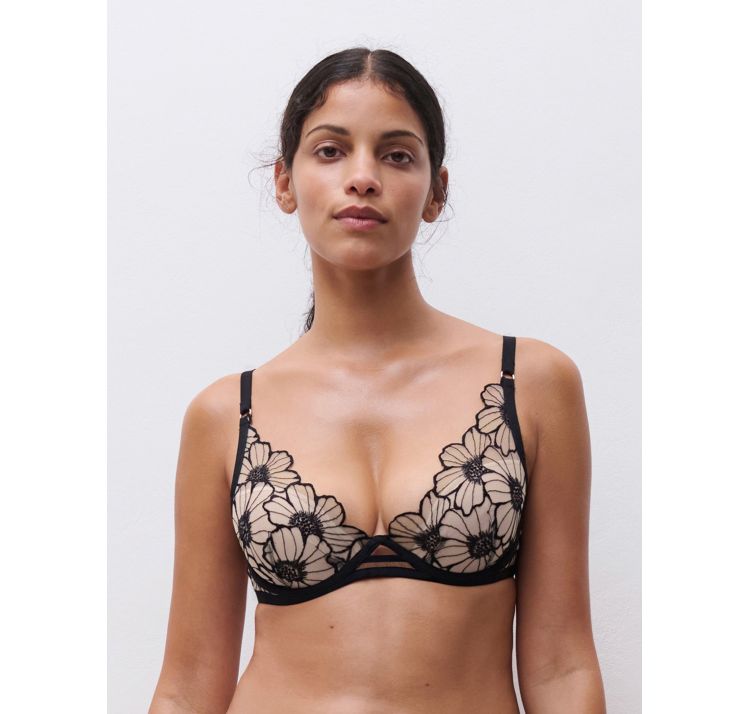 CHANTELLE PULP lush lekko usztywniany biustonosz haftowany w kwiaty