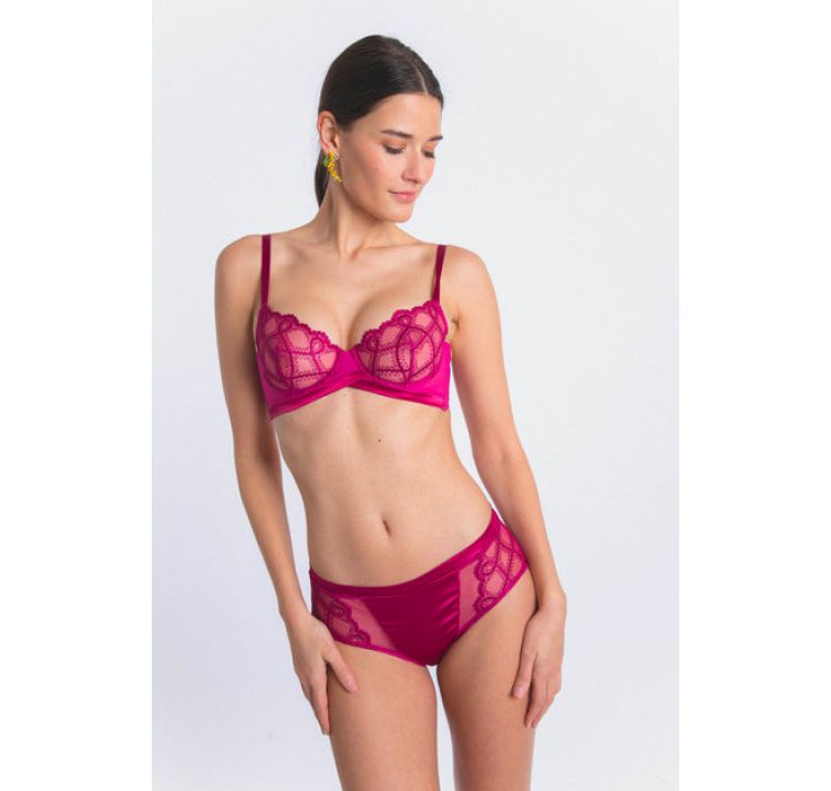 MAISON LEJABY bold haftowane wysokie majtki