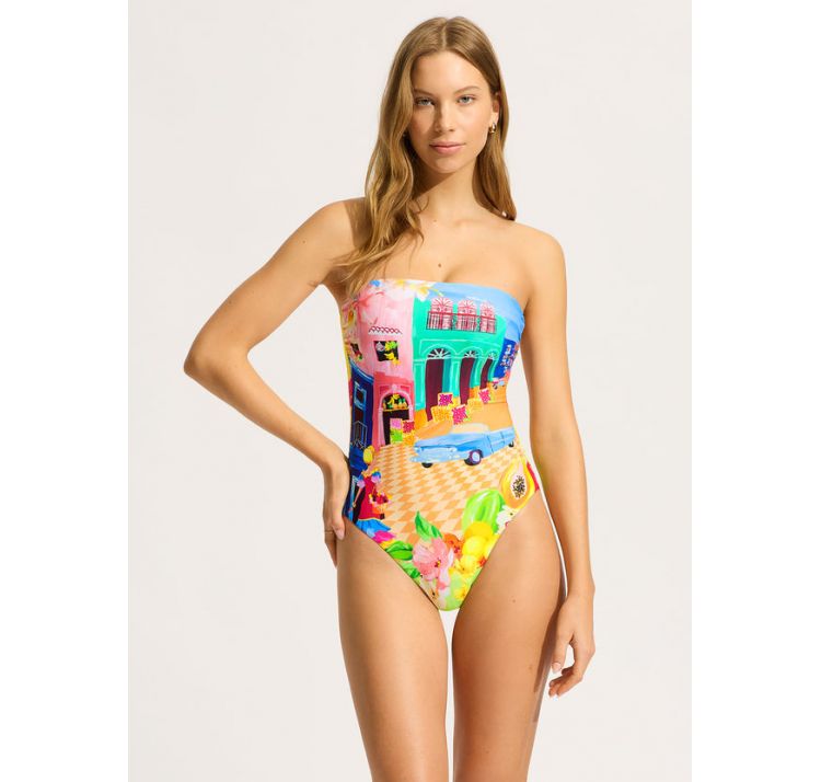 SEAFOLLY cuba kostium kĄpielowy jednoczĘŚciowy z odpinanymi ramiĄczkami