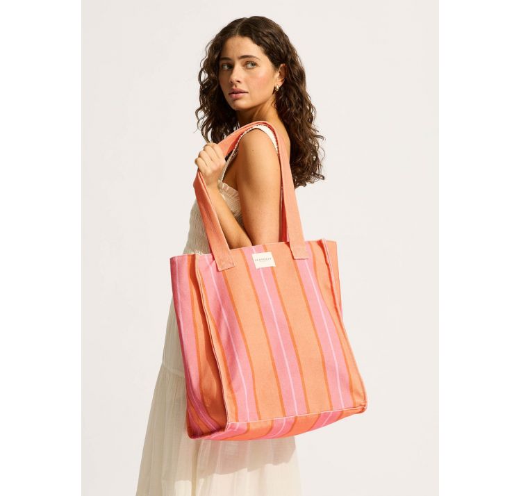 SEAFOLLY aurora zapinana na suwak torba plaŻowa 40% baweŁna