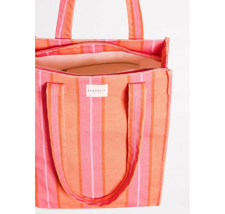 SEAFOLLY aurora zapinana na suwak torba plaŻowa 40% baweŁna