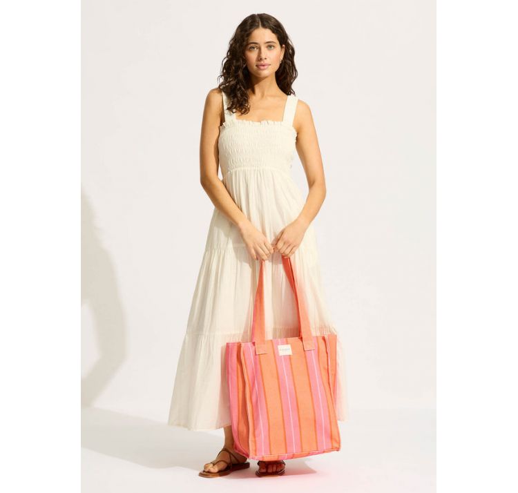 SEAFOLLY aurora zapinana na suwak torba plaŻowa 40% baweŁna