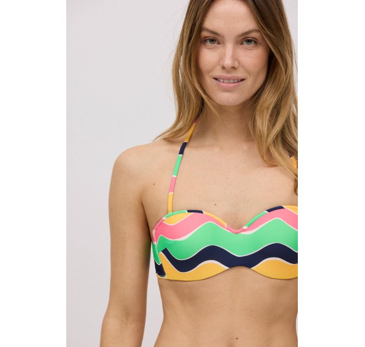 YSABEL MORA usztywniana gÓra bikini w kolorowe fale z odpinanymi ramiĄczkami