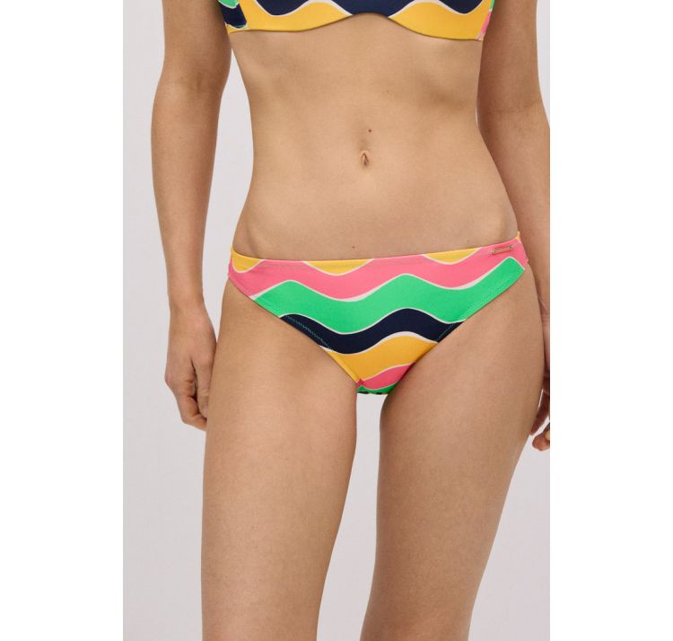 YSABEL MORA klasyczne majtki bikini w kolorowe fale