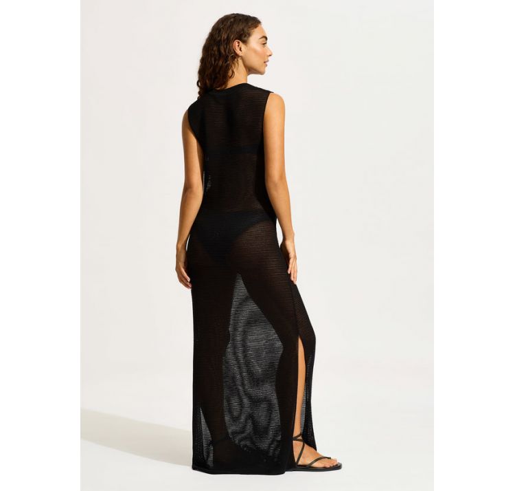 SEAFOLLY beachedit dzianinowa sukienka maxi 65% baweŁna