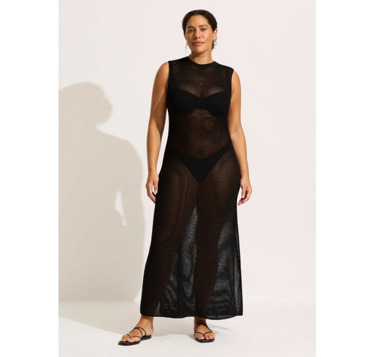 SEAFOLLY beachedit dzianinowa sukienka maxi 65% baweŁna