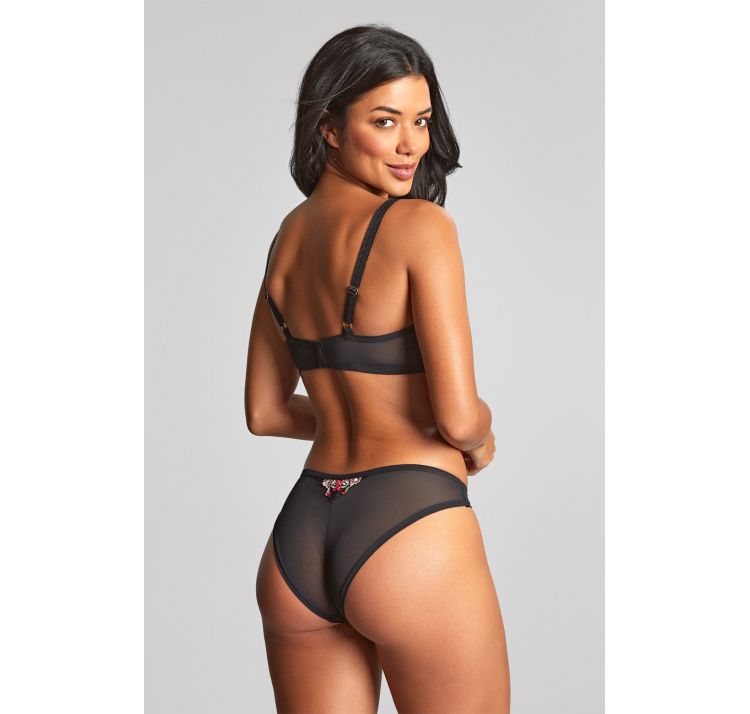 PANACHE ottilie haftowana niska balkonetka z bocznym panelem