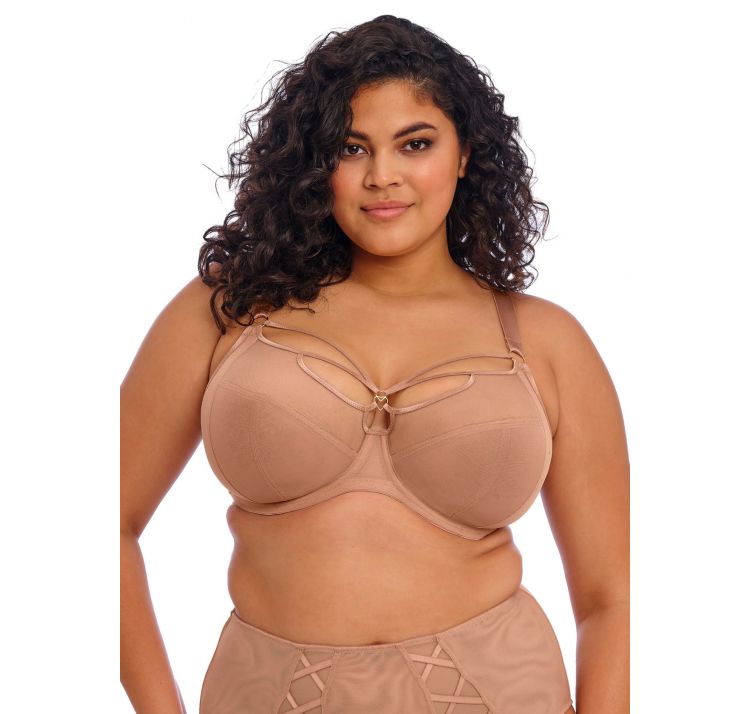 ELOMI sachi miĘkki biustonosz z haftem i paskami na dekolcie