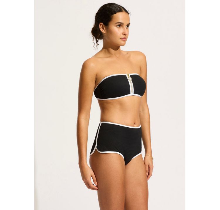 SEAFOLLY beach bound gÓra kostiumu kĄpielowego opaska z suwakiem