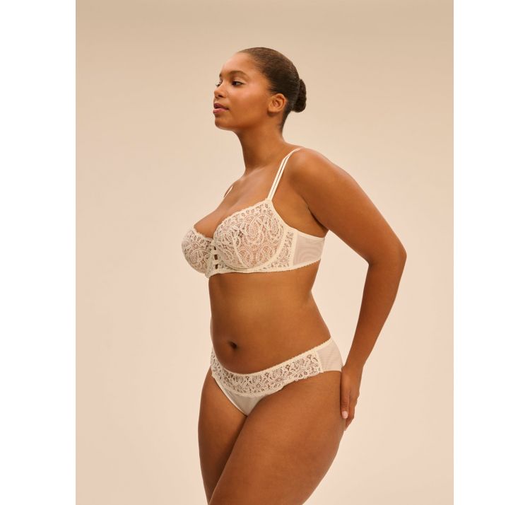 SIMONE PERELE symphonie satynowe figi z haftem i bezszwowym tyŁem