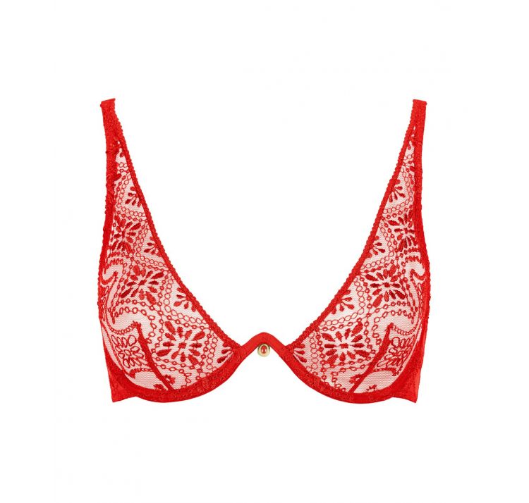 AUBADE PARIS losing my mind koronkowy biustonosz plunge na jednej fiszbinie