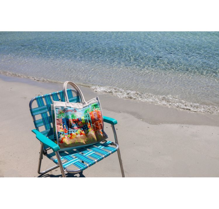 SEAFOLLY cuba zapinana na zatrzask torba plaŻowa 100% baweŁna