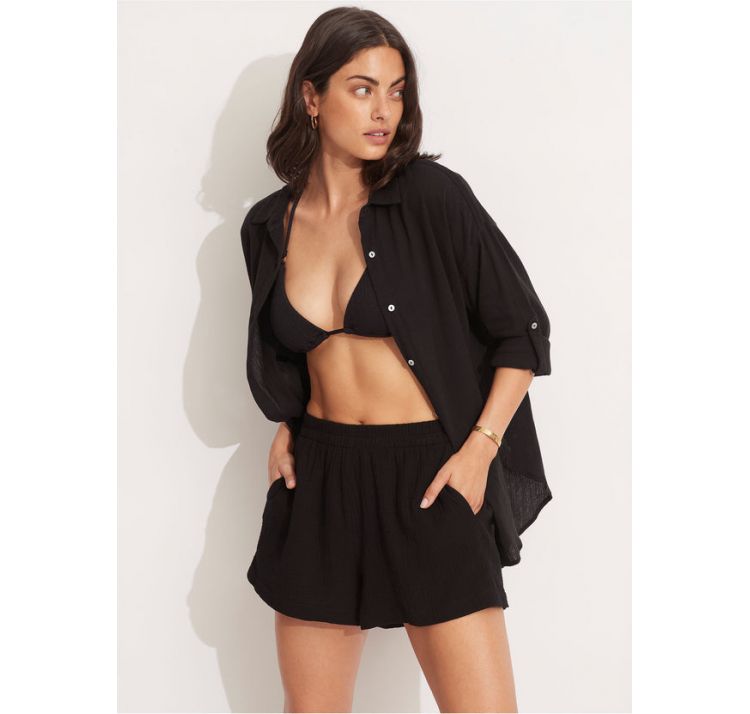 SEAFOLLY beachedit krÓtka koszula 100% baweŁna