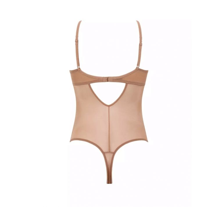 GOSSARD glossies tiulowe body z tŁoczonymi miseczkami na fiszbinach