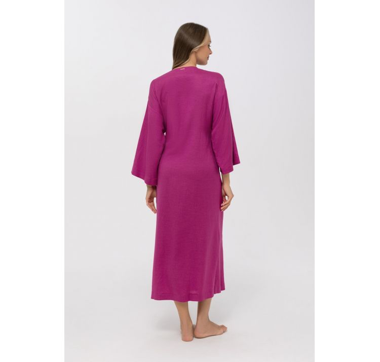 MARC&ANDRE shiny linen letnia sukienka kopertowa 55% len 45% wiskoza