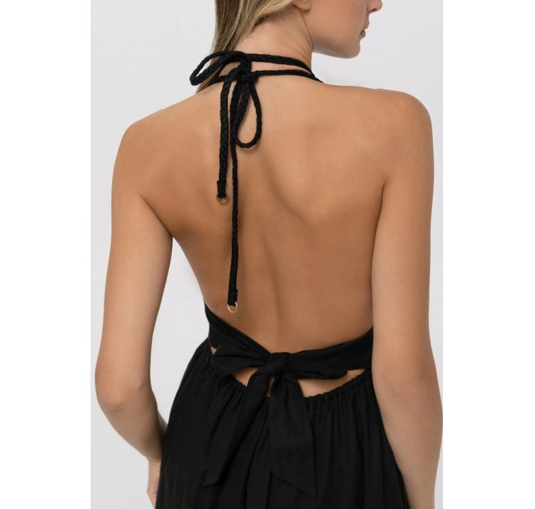 MARC&ANDRE shiny linen letnia sukienka 55% len 45% wiskoza