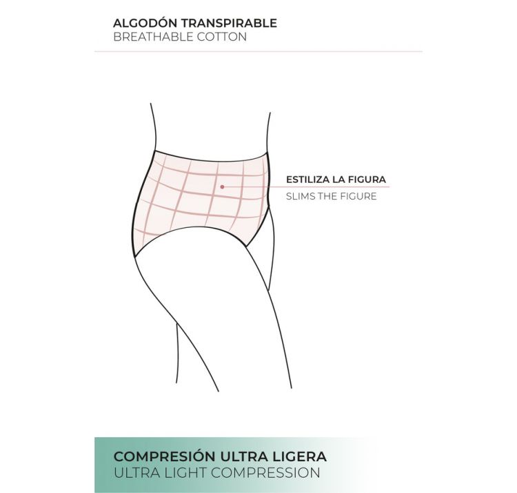 YSABEL MORA baweŁniane modelujĄce brzuch wysokie majtki z koronkĄ