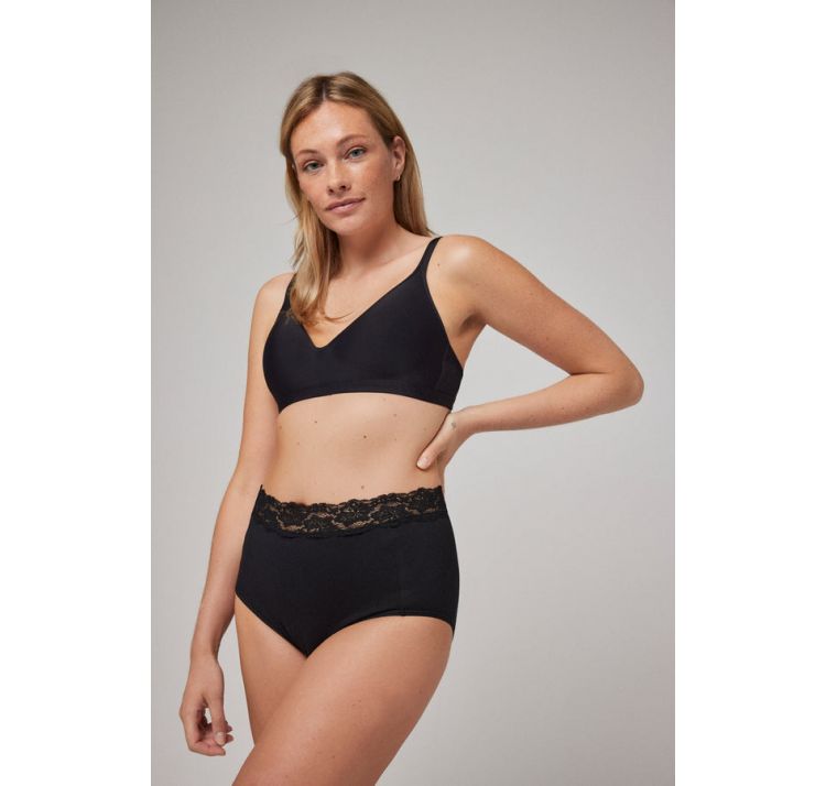 YSABEL MORA baweŁniane modelujĄce brzuch wysokie majtki z koronkĄ