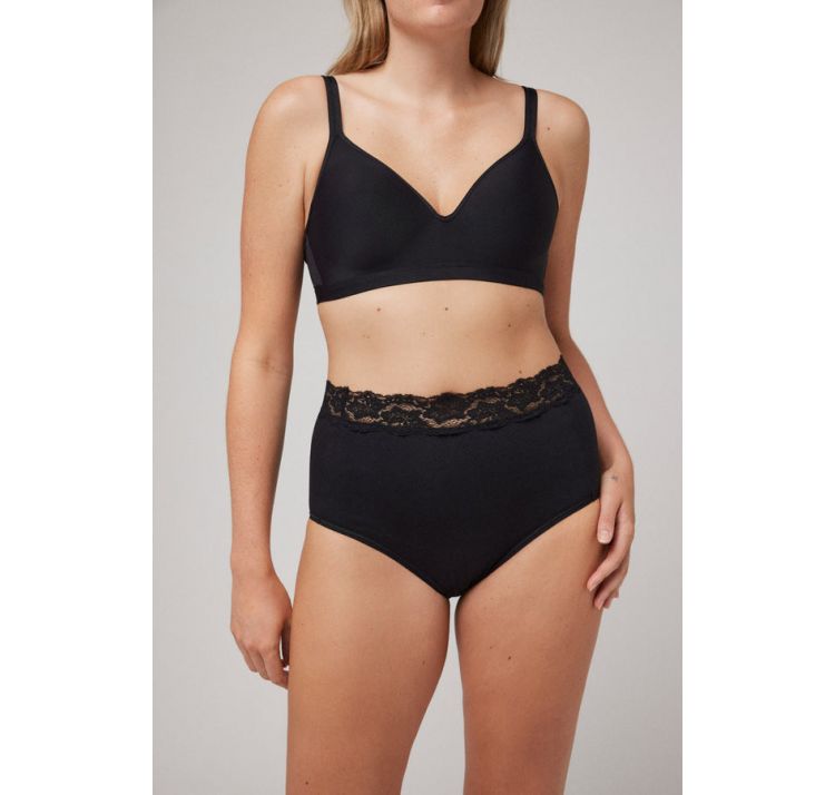 YSABEL MORA baweŁniane modelujĄce brzuch wysokie majtki z koronkĄ