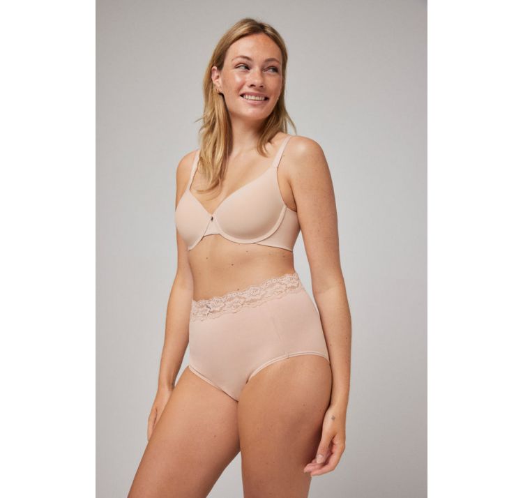 YSABEL MORA baweŁniane modelujĄce brzuch wysokie majtki z koronkĄ