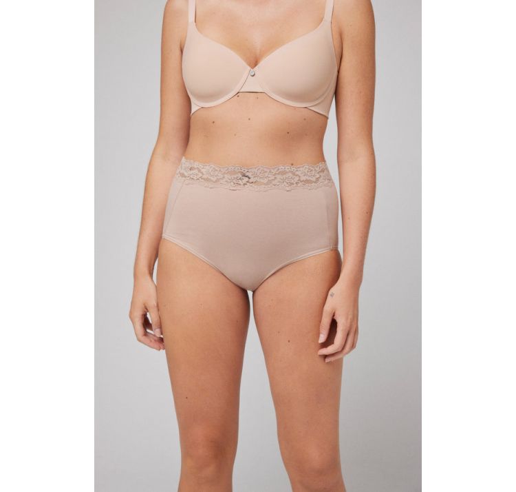 YSABEL MORA baweŁniane modelujĄce brzuch wysokie majtki z koronkĄ