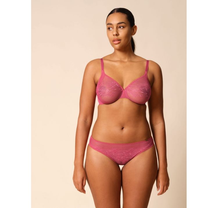 GOSSARD glossies lace sheer bra koronkowy biustonosz z tŁoczonĄ miskĄ