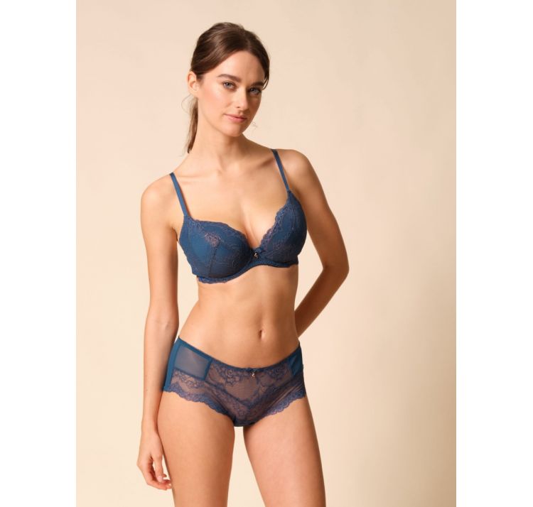 GOSSARD superboost lace plunge bra usztywniany biustonosz