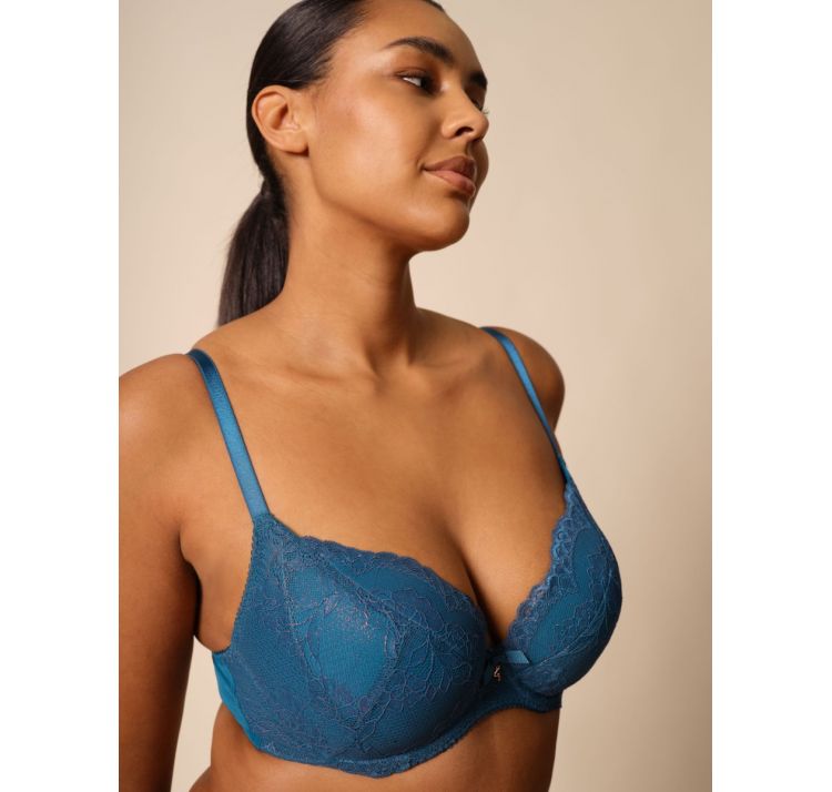 GOSSARD superboost lace plunge bra usztywniany biustonosz