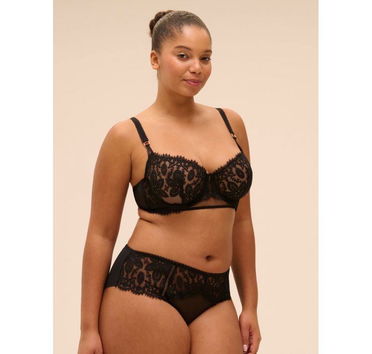 SIMONE PERELE precieuse koronkowy biustonosz half-cup z przedŁuŻonym doŁem