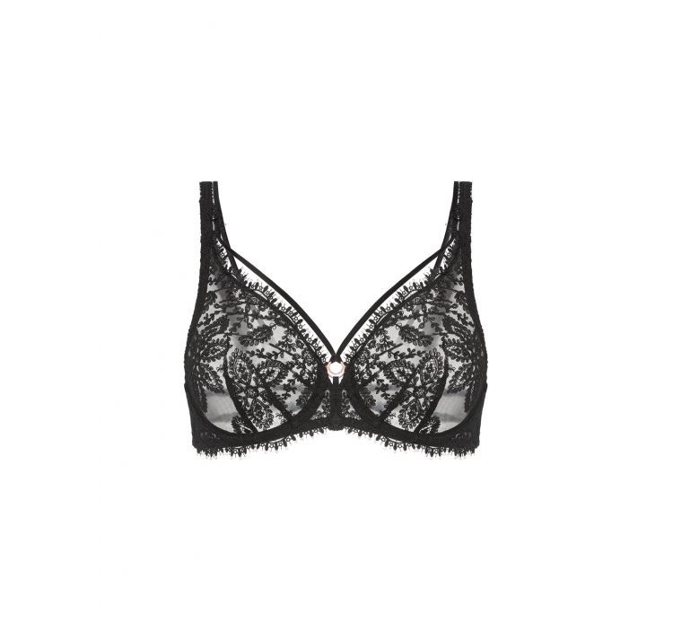 SIMONE PERELE precieuse koronkowy biustonosz plunge z odczepianymi paskami