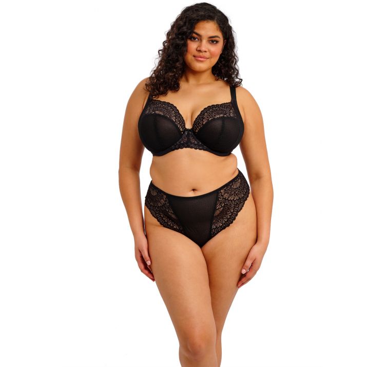 ELOMI tiernie koronkowe stringi brazyliany w bezszwowym koronkowym tyŁem