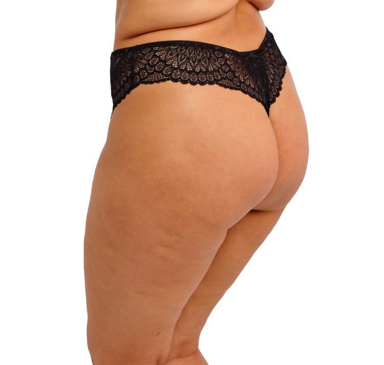 ELOMI tiernie koronkowe stringi brazyliany w bezszwowym koronkowym tyŁem