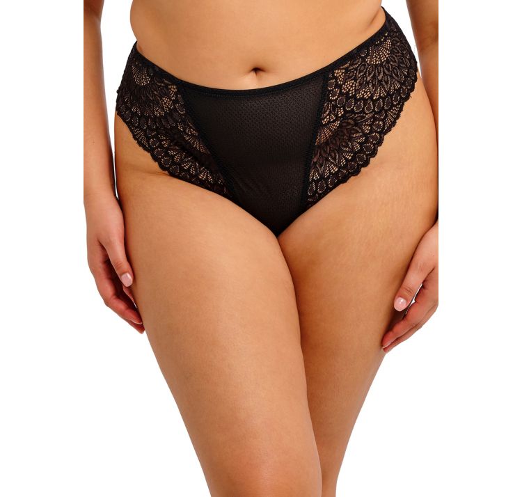 ELOMI tiernie koronkowe stringi brazyliany w bezszwowym koronkowym tyŁem