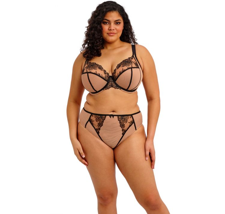 ELOMI teagan tiulowy biustonosz z haftem plunge bra