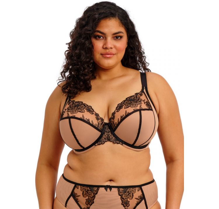 ELOMI teagan tiulowy biustonosz z haftem plunge bra