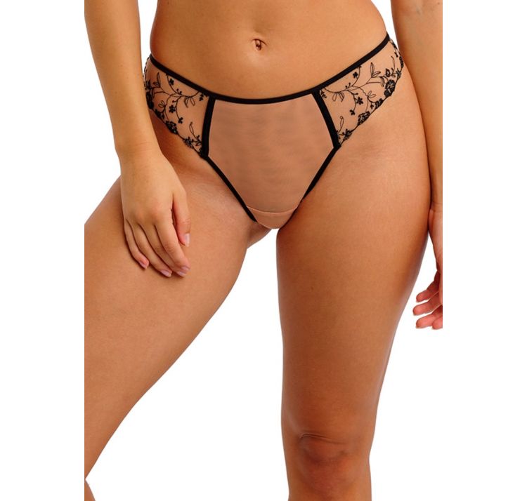 FREYA entwined koronkowe stringi z efektem tatuaŻu