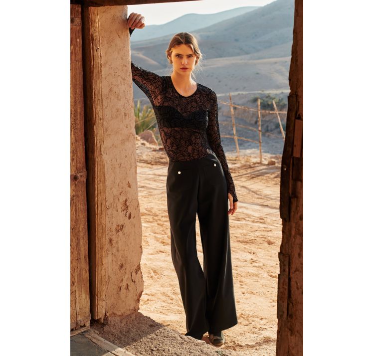 PAIN DE SUCRE fionha spodnie z szerokimi nogawkami