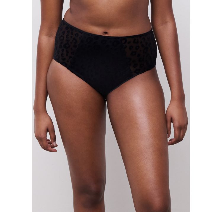 CHANTELLE PULP girls wysokie koronkowe figi z z welurowym wzorem