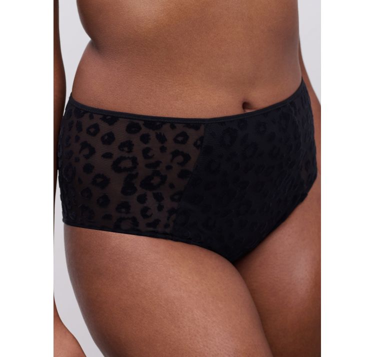 CHANTELLE PULP girls wysokie koronkowe figi z z welurowym wzorem