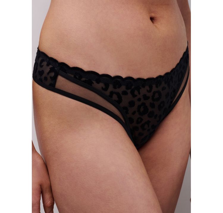 CHANTELLE PULP girls koronkowe stringi brazyliany z welurowym wzorem