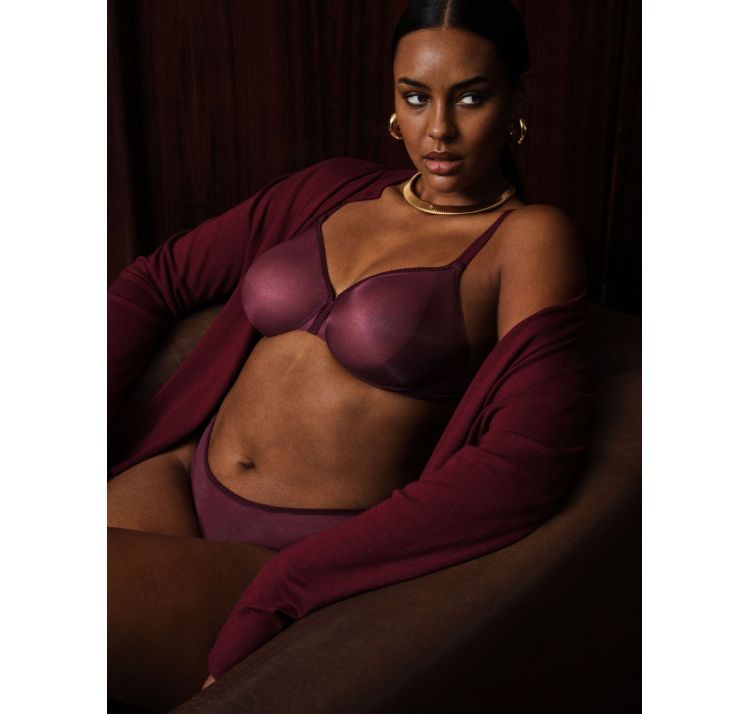 GOSSARD glossies tiulowy biustonosz z tŁoczonĄ miskĄ bezszwowĄ moulded bra