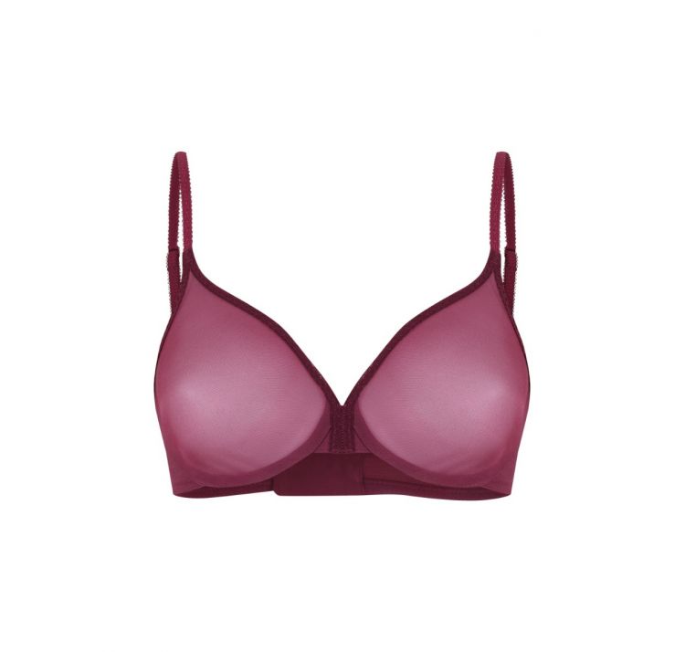 GOSSARD glossies tiulowy biustonosz z tŁoczonĄ miskĄ bezszwowĄ moulded bra