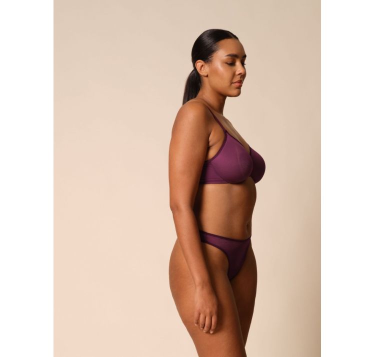 GOSSARD glossies tiulowy biustonosz z tŁoczonĄ miskĄ bezszwowĄ moulded bra