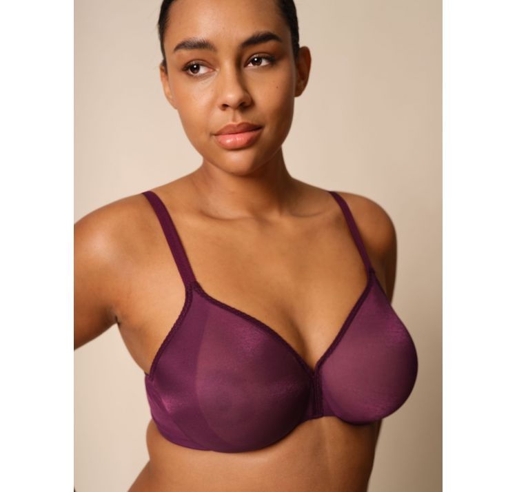 GOSSARD glossies tiulowy biustonosz z tŁoczonĄ miskĄ bezszwowĄ moulded bra