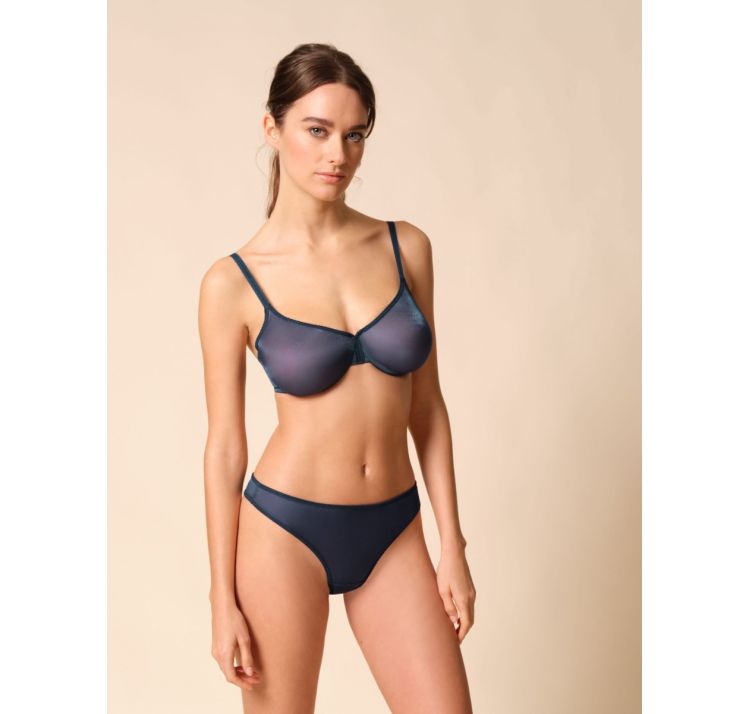 GOSSARD glossies tiulowy biustonosz z tŁoczonĄ miskĄ bezszwowĄ moulded bra