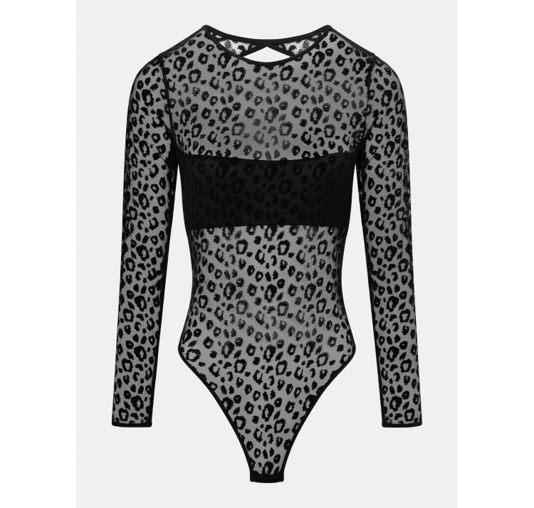 CHANTELLE PULP girls body ze stringami i odkrytymi plecami z welurowym wzorem