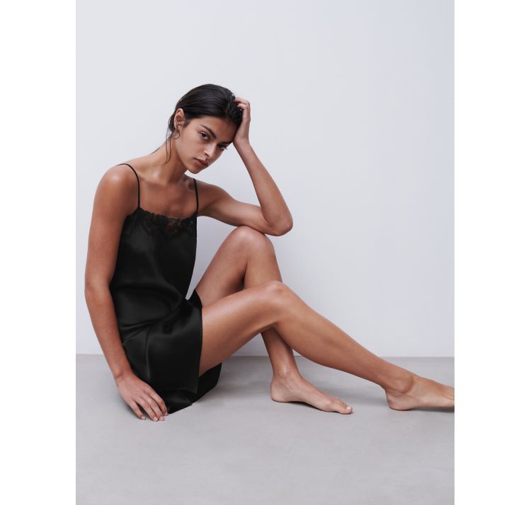 CHANTELLE cabaret sauvage koszulka nocna 100% jedwab