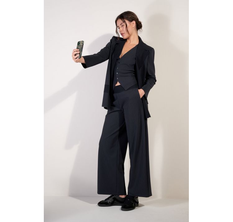 PAIN DE SUCRE peryne 85 szerokie spodnie w prĄŻki