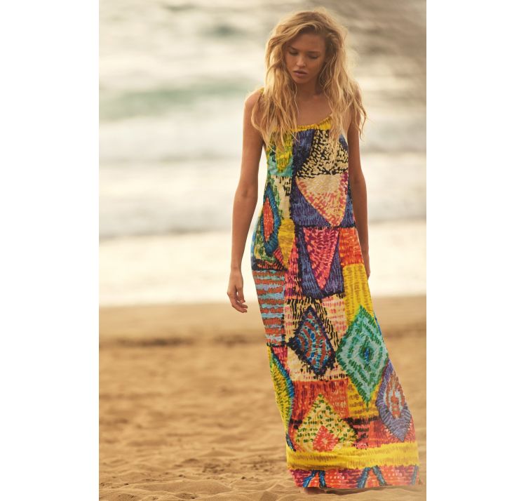 PAIN DE SUCRE licie 09 dŁuga sukienka z nadrukiem