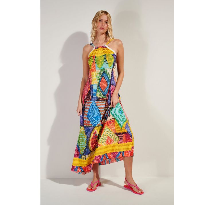 PAIN DE SUCRE licie 09 dŁuga sukienka z nadrukiem